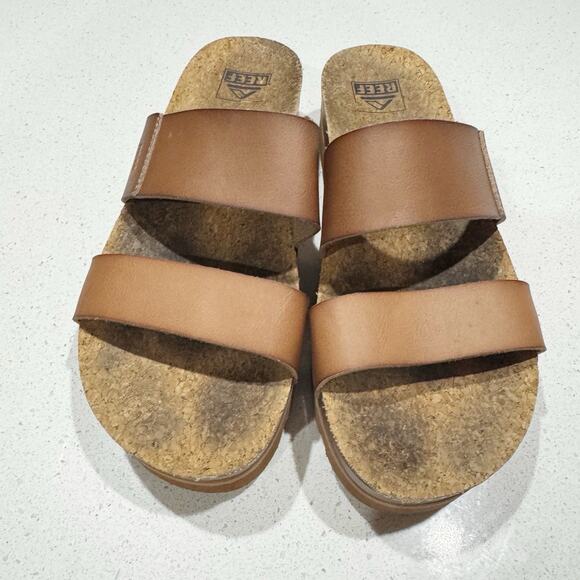 REEF Vista Hi Women's Platform Sandal Arch Support Cushioned Espresso Duo Size 8 - Picture 4 of 6